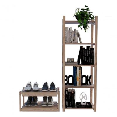 Conjunto Estante 140X50Cm Moderno Novo Até 15Kg E Prateleiras Organizadores Dupla Calçados Em Geral