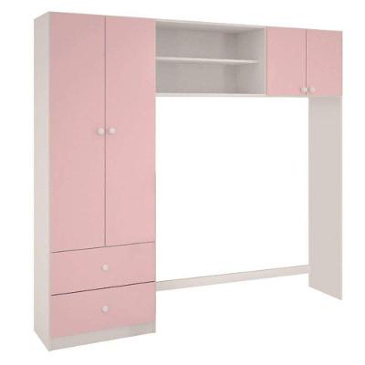 Guarda Roupa Conjugado Infantil Ternura Branco Rosê