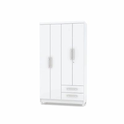 Guarda Roupa Infantil 4 Portas Branco Flex Line