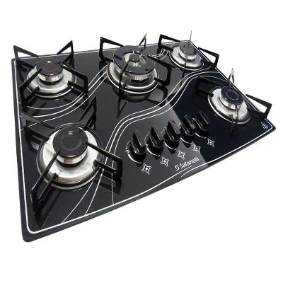 Fogão Cooktop 5 Bocas Tripla Chama Safanelli Preto Bivolt
