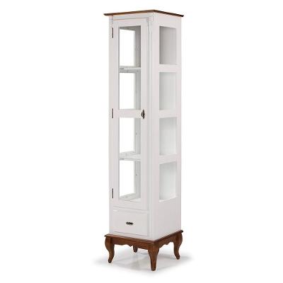 Cristaleira Torre Lateral 1 Porta Vidro 1 Gaveta - M560110 Garapa - Verniz