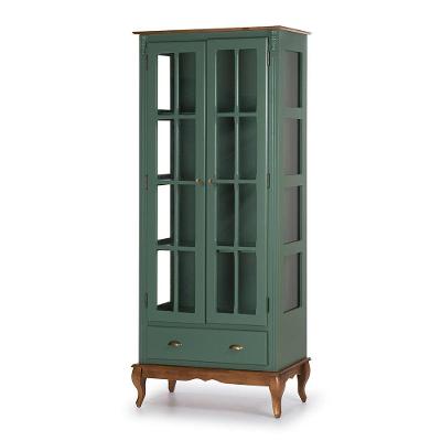 Cristaleira Lateral De Vidro Com 2 Portas, 1 Gaveta E 3 Prateleiras Hannover - M560808 - Verniz