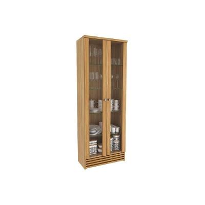 Cristaleira Sala Jantar CR6002 2 Portas c/ Vidro Natural - Tecno Mobili