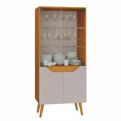 Cristaleira Plena 4 Portas Jcm Movelaria Cinamono Off White
