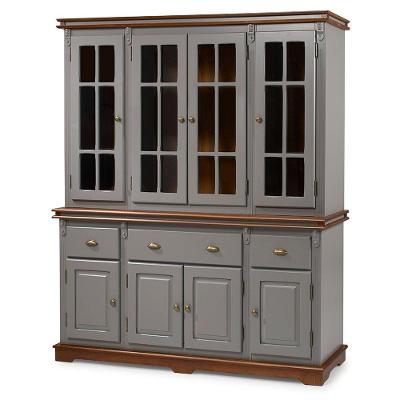 Arca Oratório 4 Portas Madeira, 3 Gavetas E 4 Portas Vidro Manchester - M52055 Garapa - Verniz