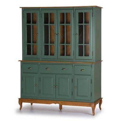 Arca Oratório 4 Portas Madeira, 3 Gavetas E 4 Portas Vidro Hannover - M560806 Garapa - Verniz