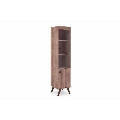 Cristaleira Sala Jantar RT3105 c/ 1 Porta e 1 Gaveta Rustico - Movelbento
