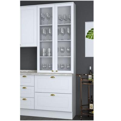 Cristaleira 02 Portas 02 Gavetas Nova York Henn Branco Hp