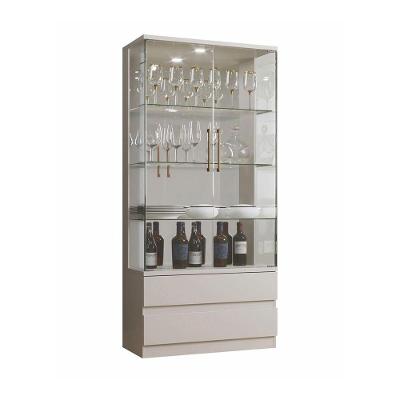 Cristaleira Mavaular Diamante 2 Portas 2 Gavetas Off White