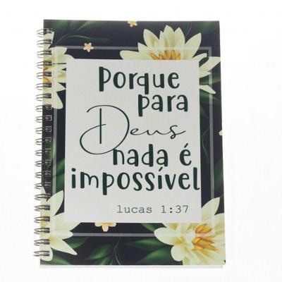 Caderno De Anotações - Coleção Religião - Capa Dura Capa/modelo Nada é Impossível Para Deus