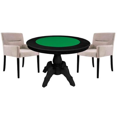 Mesa de Jogos Carteado Redonda com 2 Cadeiras