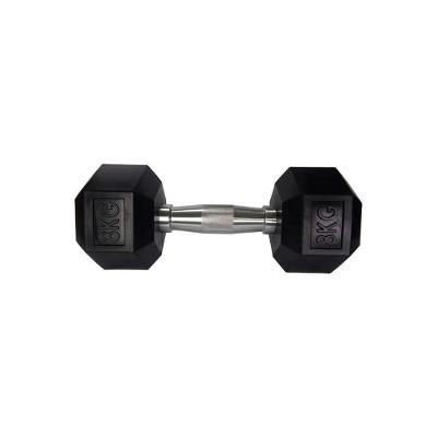 Halteres Sextavado Injetado com Pegada Cromada 8,0Kg