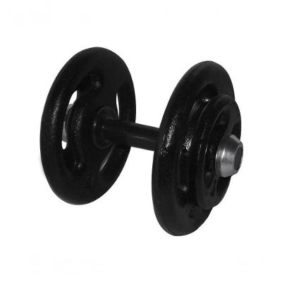 Dumbbell Pintado Pegada Emborrachada Academia Fitness 26Kg.