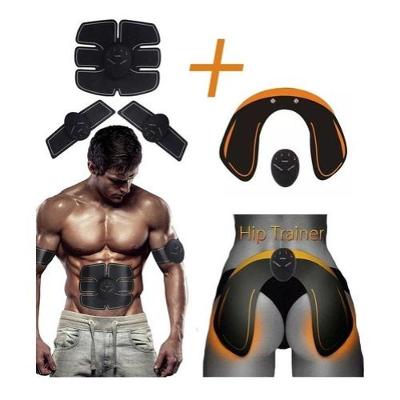 Kit Tonificador Muscular + Estimulador Glúteos Aparelho Emagrecimento Abdomen Biceps Braço 4 Em 1