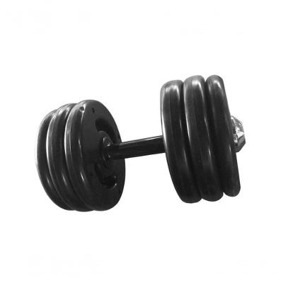 Dumbbell Injetado Pegada Emborrachada Academia Fitness 24Kg.