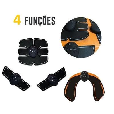 Aparelho Muscular Tonificador Eletroestimulador Abdômen Braço/perna Bumbum 4 Em 1 Eletromuscular