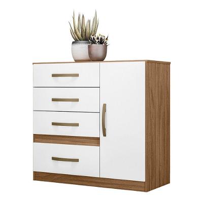 Cômoda 4 Gavetas E 1 Porta Vênus Naturale Branco 707026