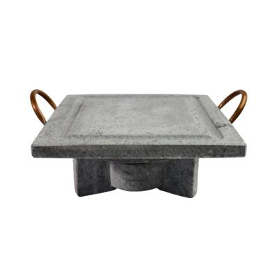 Fogareiro Réchaud G E Chapa Quadrada 25X25Cm Pedra Sabão.