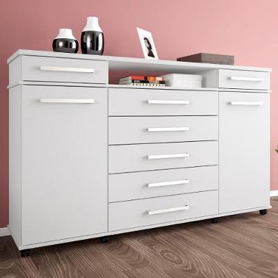 Cômoda 7 Gavetas 2 Portas London Branco Demóbile Branco