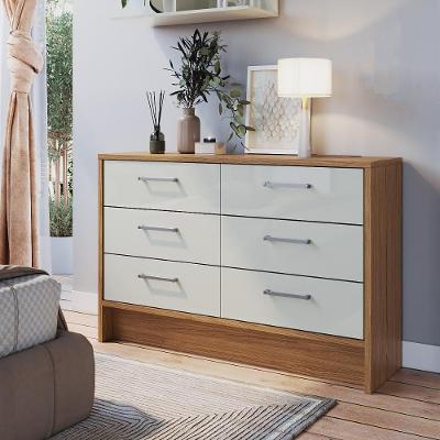 Cômoda 6 Gavetas Prime Cm3060 Decibal Naturalle Cristalo