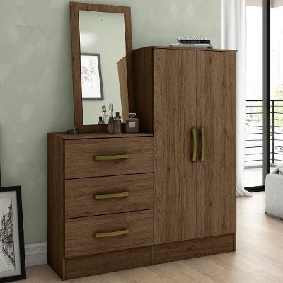 Cômoda Multiuso Liza 02 Portas 03 Gavetas Briz Castanho