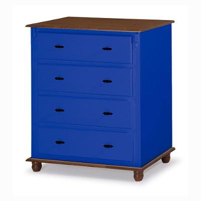 Cômoda 4 Gavetas 400 Laca Azul