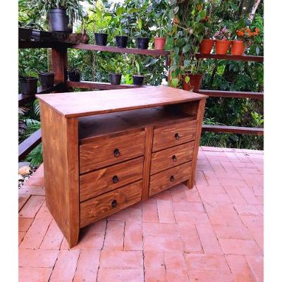 Cômoda 6 Gavetas Plus 80x48x110 Madeira Móveis Rio Negrinho