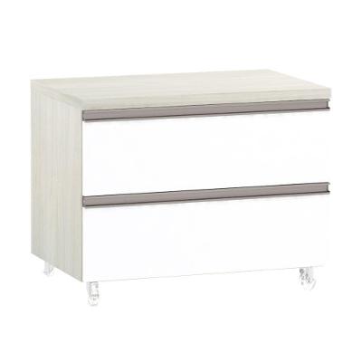 Mesa De Cabeceira Prime Plus 60 Cm Legno Crema C/ Branco Mat