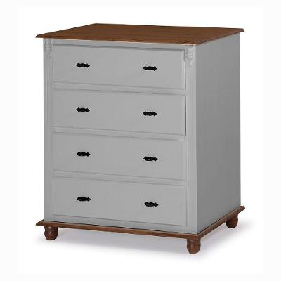 Cômoda 4 Gavetas M550400 Laca Cinza