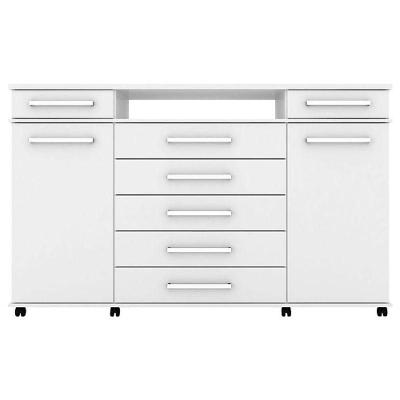 Cômoda 2 Portas 7 Gavetas London Branco