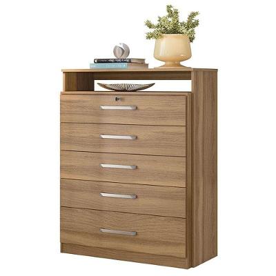 Cômoda Quarto 5 Gavetas Triunfo Amendola Touch