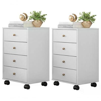 Kit Com 02 Mesa De Cabeceira Presence 9070 Branco Demobile B