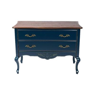 Cômoda Decorativa Julieta com 2 Gavetas Azul Imbuía
