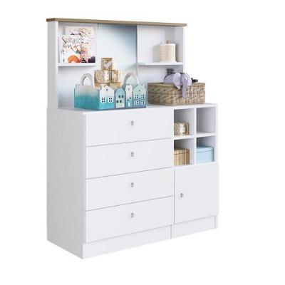 Cômoda House Espelho 4 Gavetas 1 Porta Art In Móveis Branco