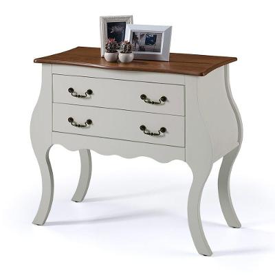 Cômoda Bombê Larga Antique 2 Gavetas - M51007 Garapa - Verniz