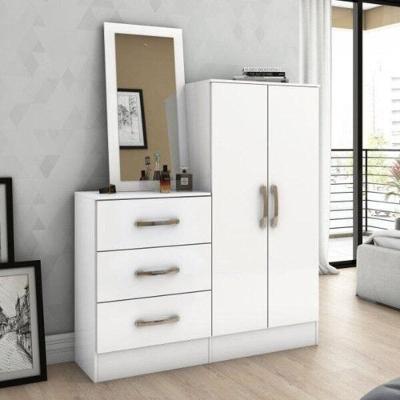 Cômoda Multiuso Liza 02 Portas 03 Gavetas Briz Branco
