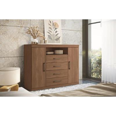 Cômoda Casal Master c/ 2 Portas 1 Nicho e 4 Gavetas Jatoba - Santos Andirá