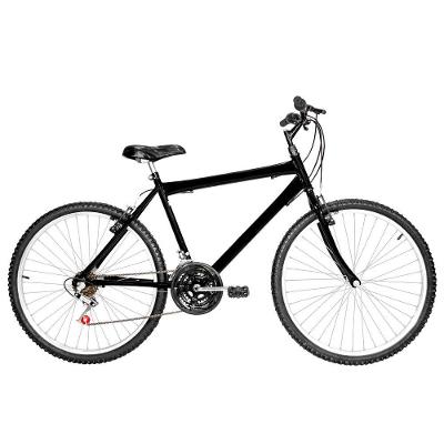 Bicicleta Masculina Aro 26 Mtb Alumínio  18 Marchas Cor Preta