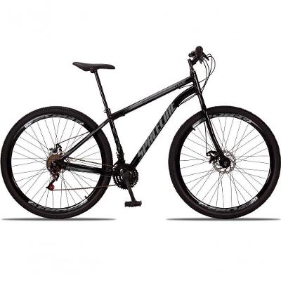 Bicicleta 29 Spaceline Vênus Aço 21 Marchas Freio A Disco Preto+cinza