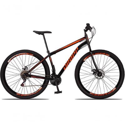 Bicicleta 29 Dropp Sport Aço 21 Marchas Freio A Disco Preto+laranja
