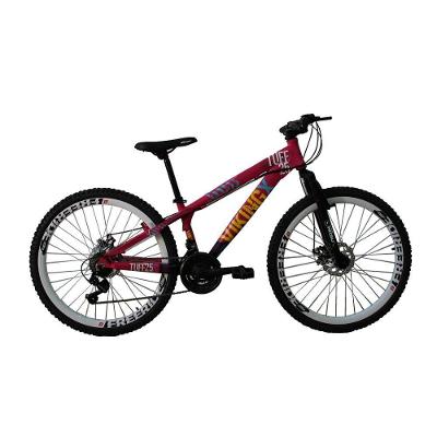 Bicicleta VikingX Freeride Aro 26 21 Vel Rosa/Roxo TUFF25