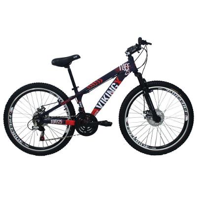 Bicicleta VikingX TUFF25 Aro 26 Freeride 21V Roxo/Laranja