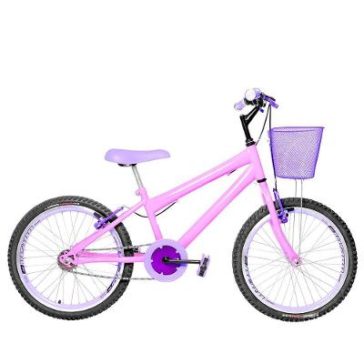 Bicicleta Infantil Feminina Aro 20 Aero Cor Rosa E Lilás