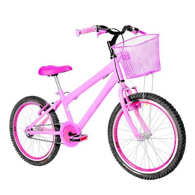 Bicicleta Infantil Feminina Aro 20 Aero + Kit Premium Cor Rosa E Pink
