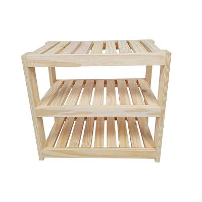 Sapateira Banco Aracaju Pequena 47x53x33 de Pinus CorNATURAL