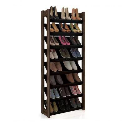 Sapateira Multiuso Closet 8 Prateleiras Az1006 Preto Nogal
