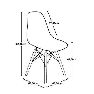 Conj Mesa 120cm Branca Com 4 Cadeiras Eames Eiffel Branco