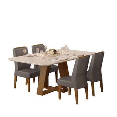 Sala De Jantar Mesa Freijó/Off White 4 Cad Freijó/Lunar