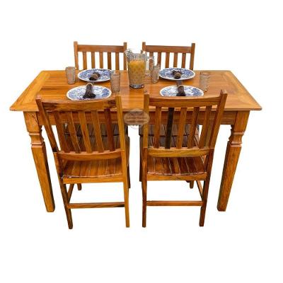 Mesa Madeira De Demolição 140cm X 70cm Com 4 Cadeiras Ana Hickmann Sudeste Rústico