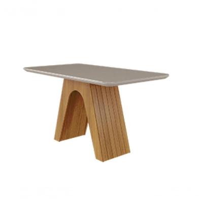Conjunto Sala De Jantar Helena 210x100 Tampo Mdf/vidro 8 Cadeiras Nature/offwhite/joli